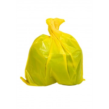 BOLSAS BASURA AMARILLAS LDPE 100% RECICLADO 85 X 105 CM 110 LITROS GALGA 160