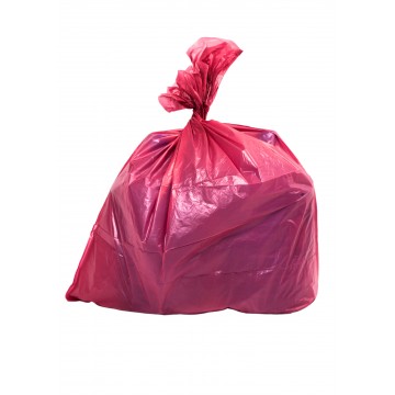 BOLSAS BASURA ROJAS LDPE 100% RECICLADO 85 X 105 CM 110 LITROS GALGA 160