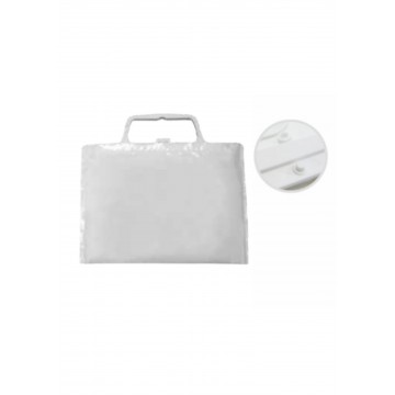 BOLSA ISOTÉRMICA BLANCA 2MM 30X22CM CIERRE A PRESIÓN