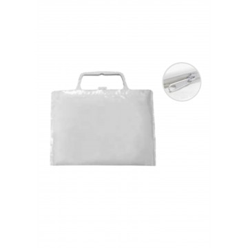 BOLSA BLANCA ISOTERMICA ASA RIGIDA + CREMALLERA 30x22CM