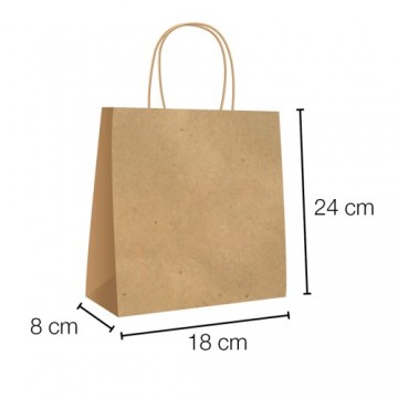 Brown curly handle kraft...
