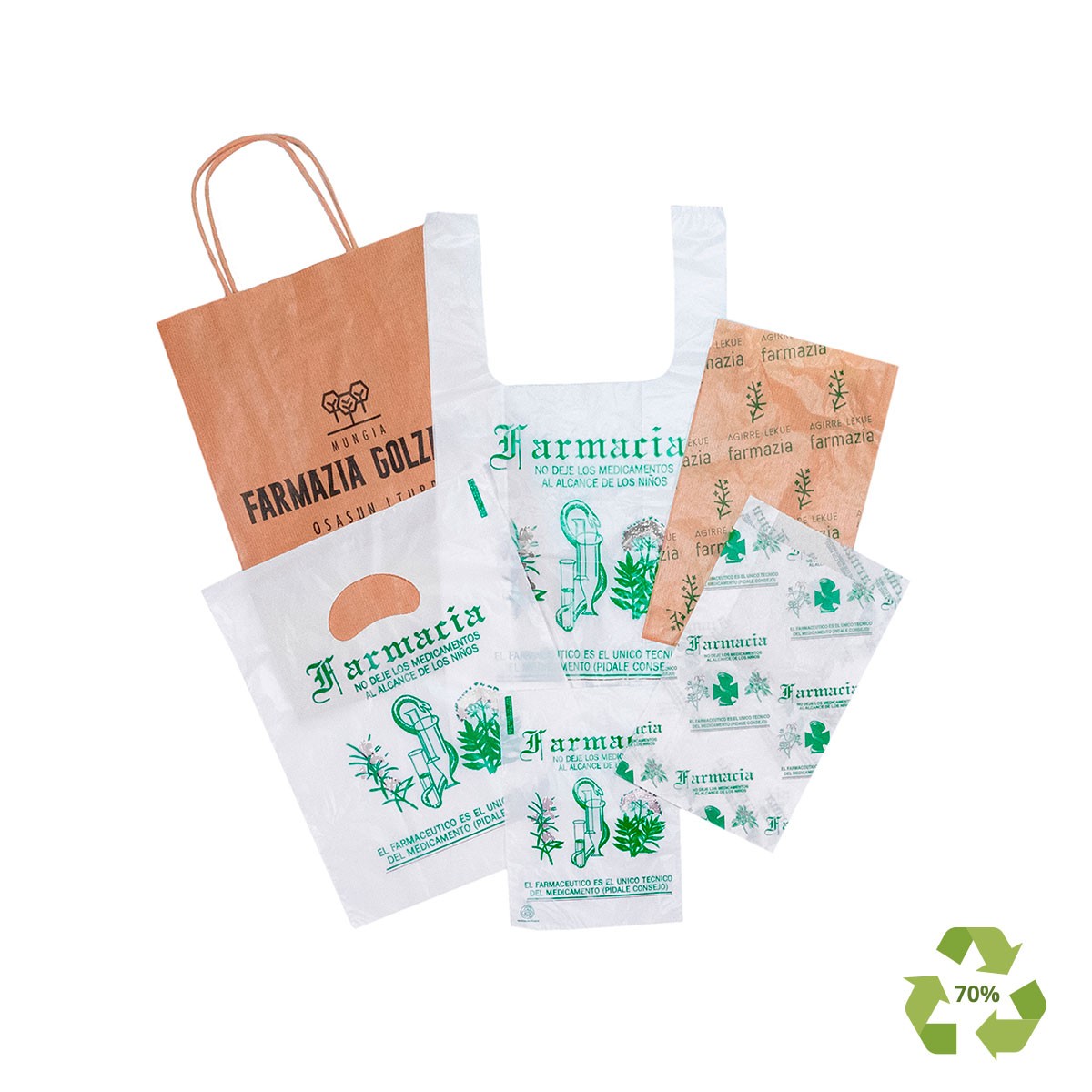 Bolsas de plástico compostables para farmacia