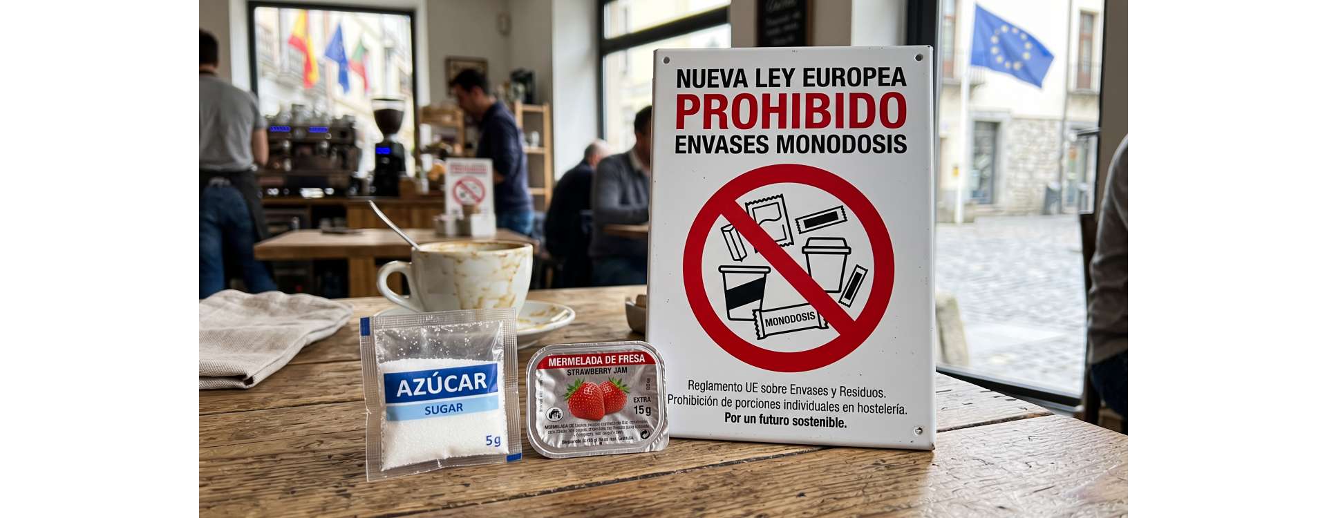 Adiós a las monodosis de plástico en hostelería: cómo afectará la nueva normativa europea al packaging
